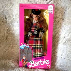 Barbie 1990 Scottish Costumed New in Box